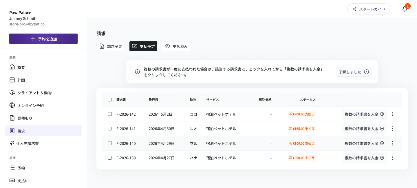 IzyPetの前金