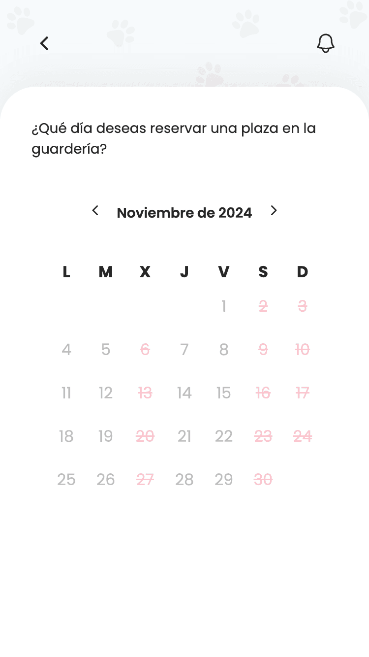 Calendario de reserva en línea izyPet para un osteópata de animales