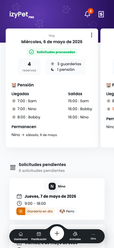 Aplicación móvil IzyPet para profesionales