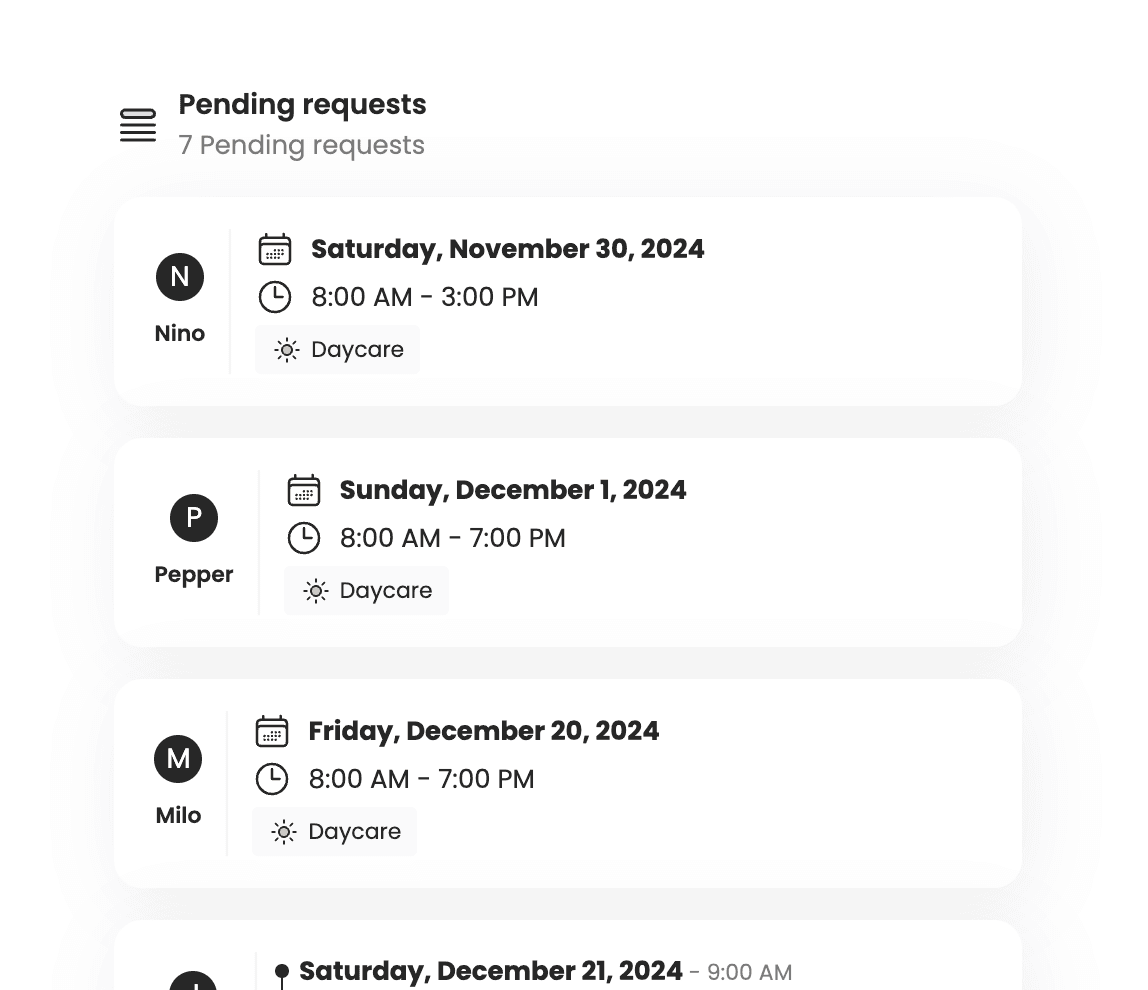 Pending requests