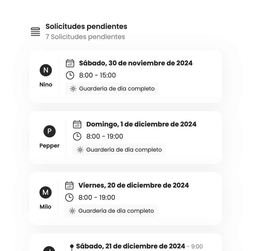 Solicitudes pendientes