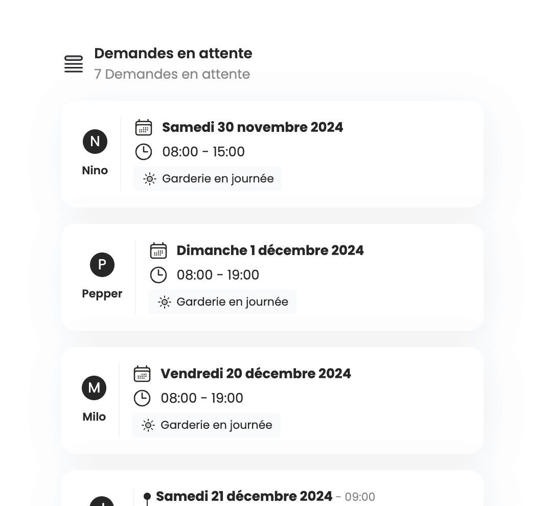 Demandes en attente