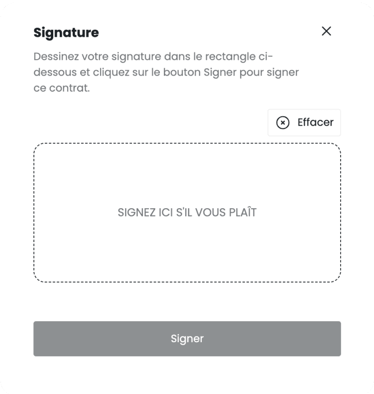 Signature électronique izyPet